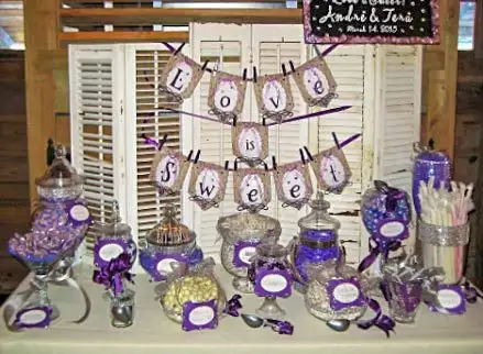 Reception decor at Destrehan Plantation