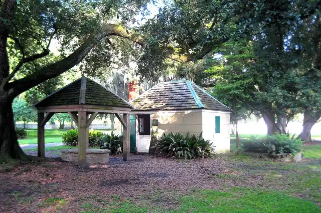 The wash house and well on the plantation grounds
